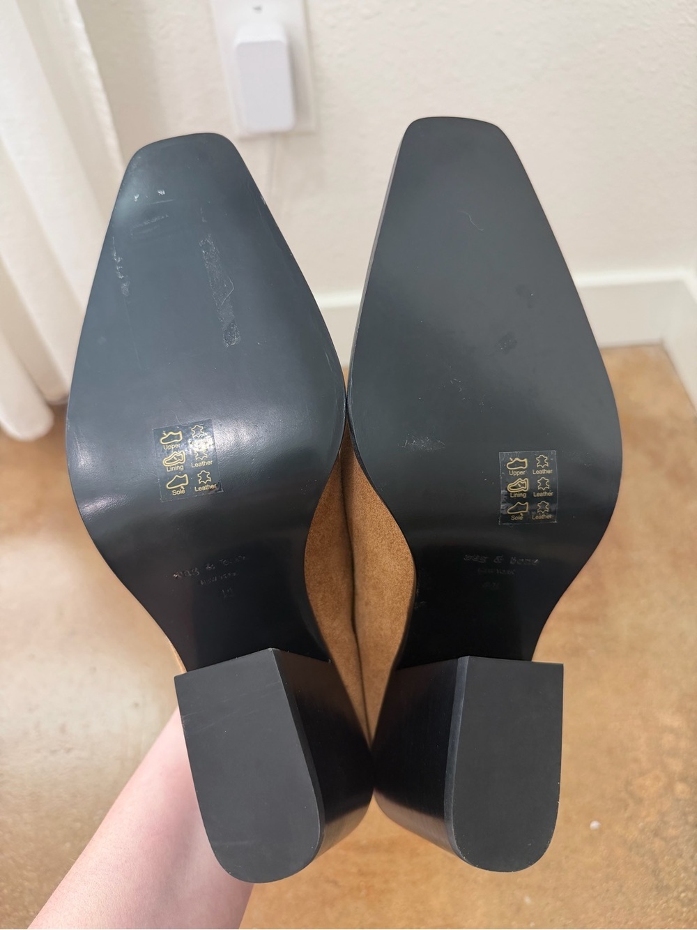 Rag & Bone Joni Suede Mule Brownwood Suede Block Heel EU 41 / US 10.5 - Picture 7 of 8